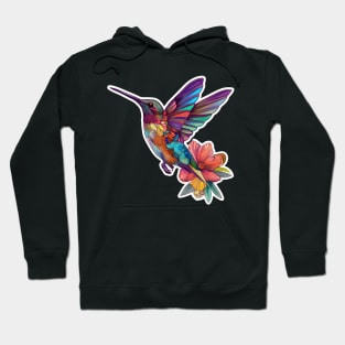 Floral Humming Bird Hoodie